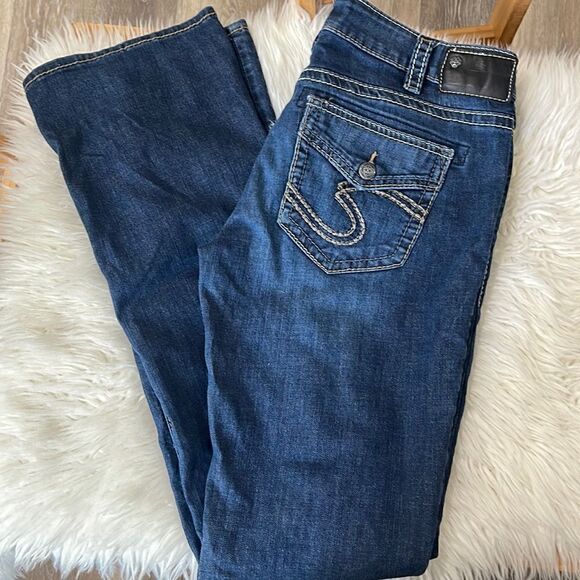 SILVER JEANS AIKO MID SLIM BOOT - Picture 1 of 12